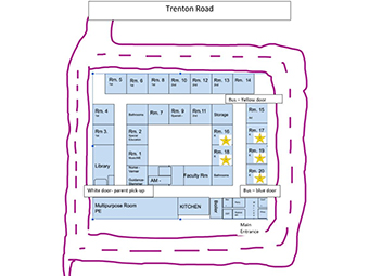  Stackhouse Entrances and Exits Diagram
